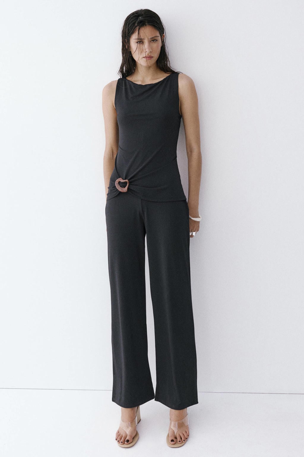 Mango jumpsuit - zwart