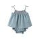 Mango Kids korte jurk met ruches en print - blauw