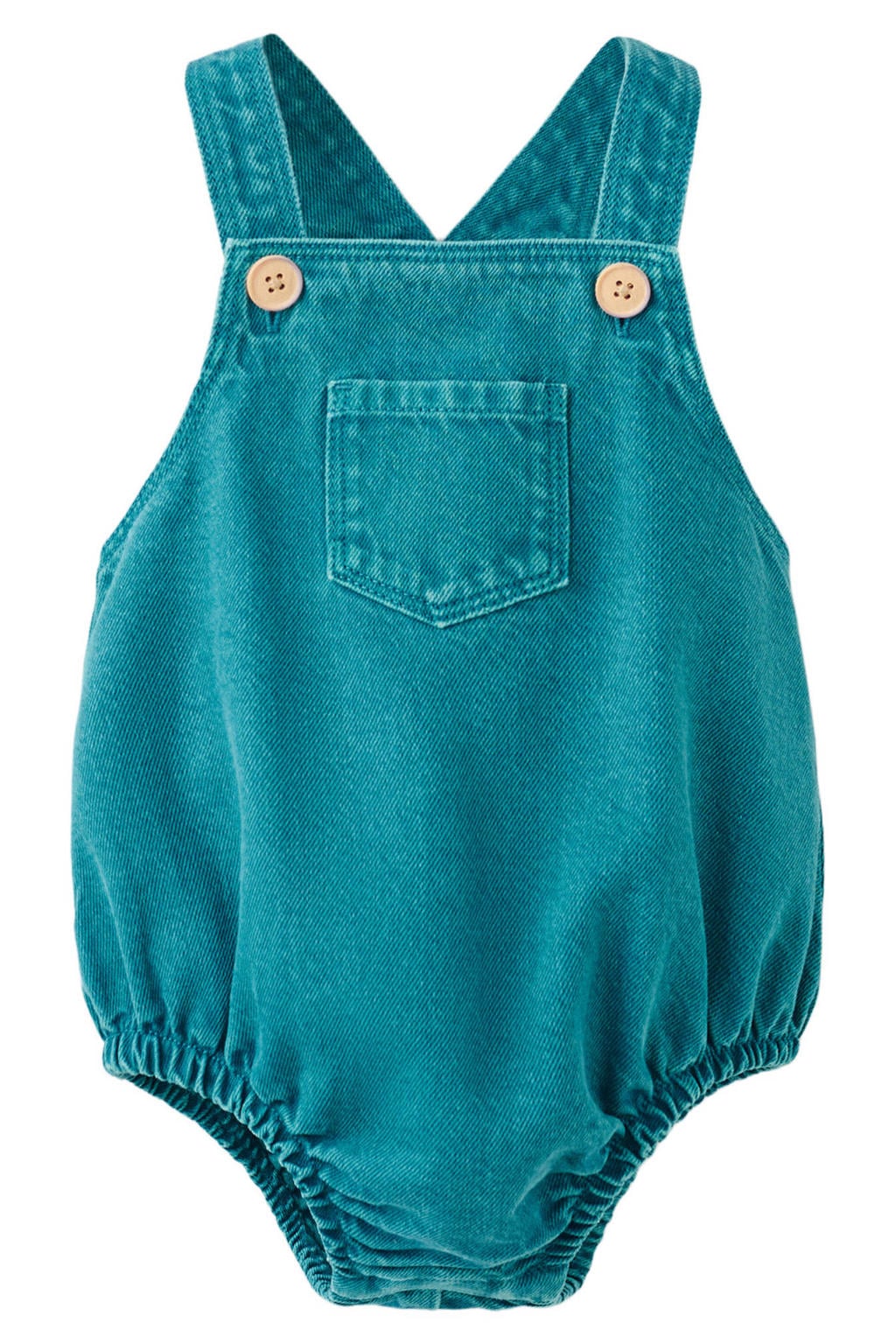 Mango Kids katoenen romper - blauw