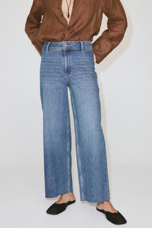 wide leg jeans - mediumblauw