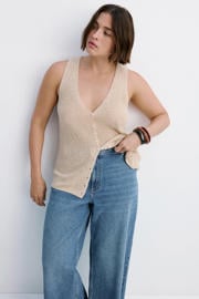 thumbnail: Mango wide leg jeans - mediumblauw