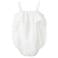 Mango Kids katoenen gebloemde romper met ruches - wit
