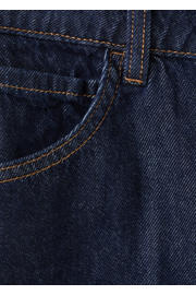 thumbnail: Mango high waist straight leg denim bermuda short - donkerblauw