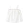 Mango Kids top met borduursels en ruches - wit