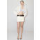 Mango mini rok met strass-steentjes - ecru