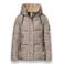 District pufferjas met print - beige