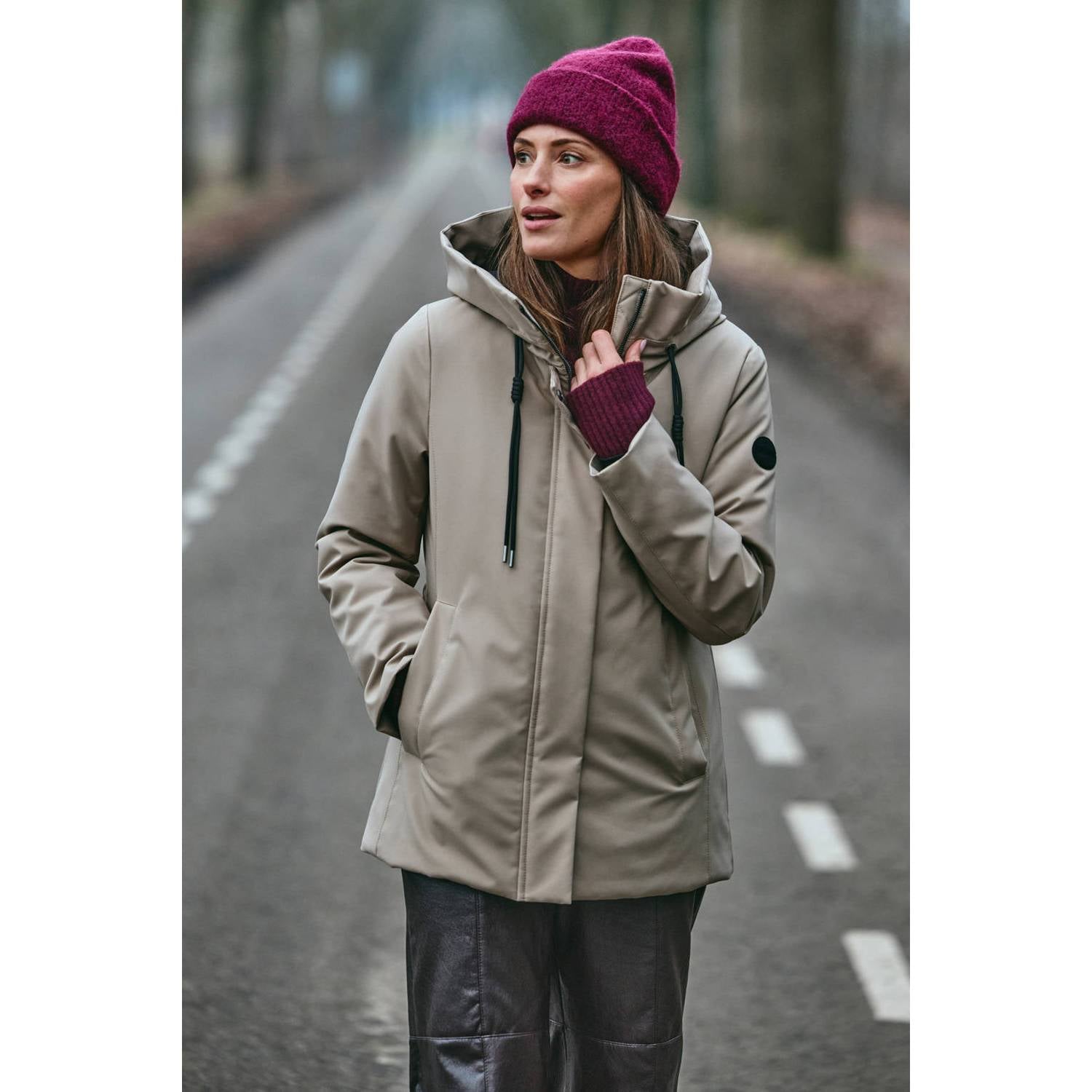 District winterjas beige