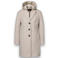 District wintermantel met wol - beige