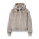 District faux fur jas - beige