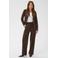 Kaffe high waist loose fit viscose broek - donkerbruin