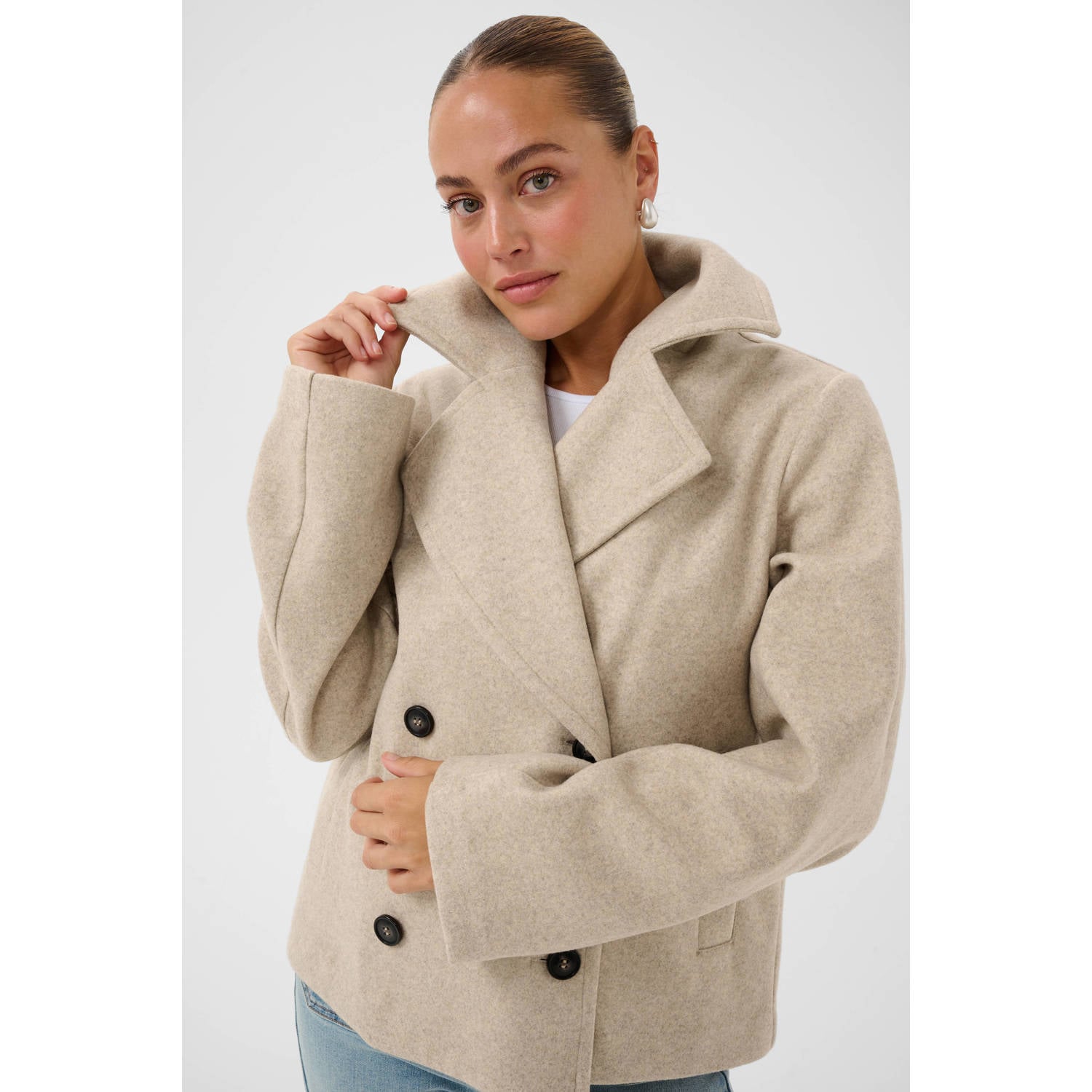 Kaffe manteljas beige