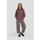 Anytime geruite blouse met plooien bordeaux