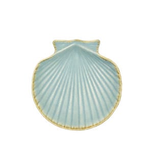 gebaksbord schelp blauw (Ø17/18 cm)