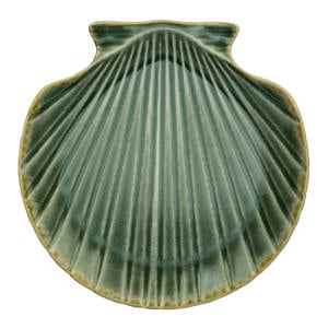 ontbijtbord schelp groen (Ø23 cm)