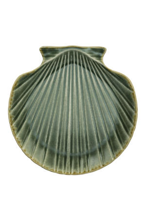 ontbijtbord schelp groen (Ø23 cm)