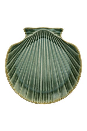 ontbijtbord schelp groen (Ø23 cm)