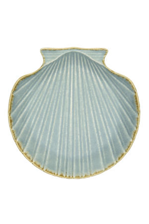 ontbijtbord schelp blauw (Ø23 cm)