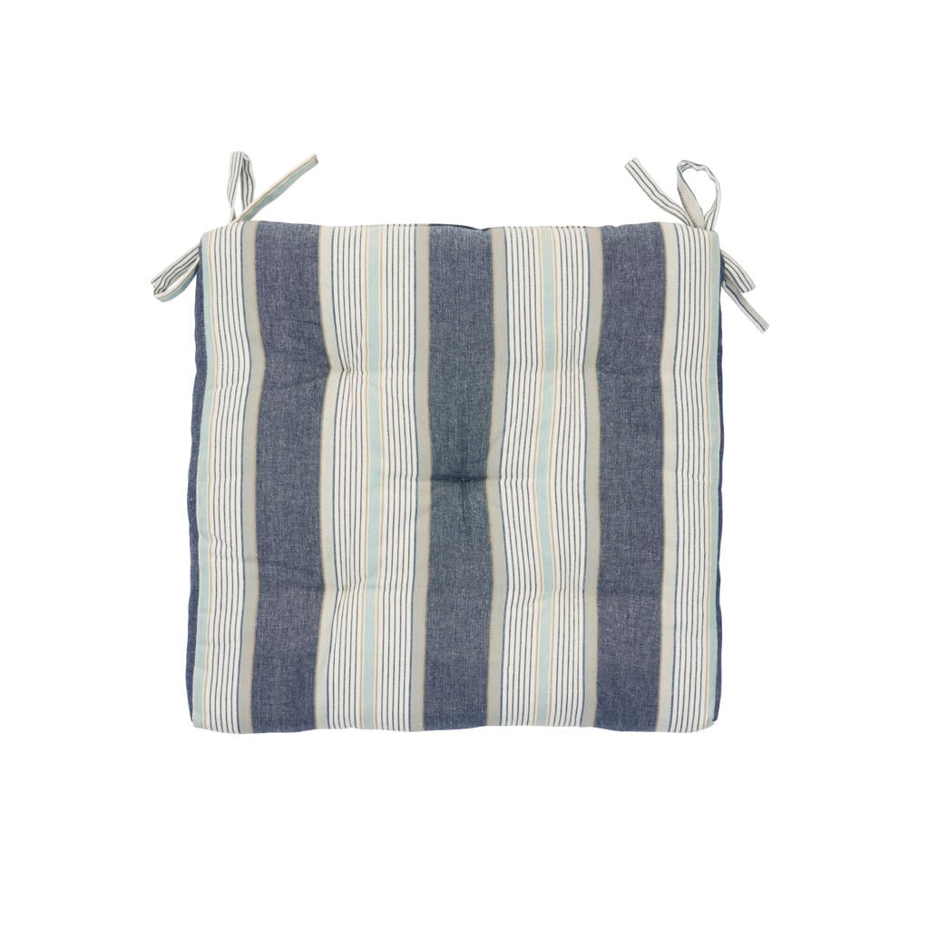 Madam Stoltz stoelkussen blauw (45x45 cm)