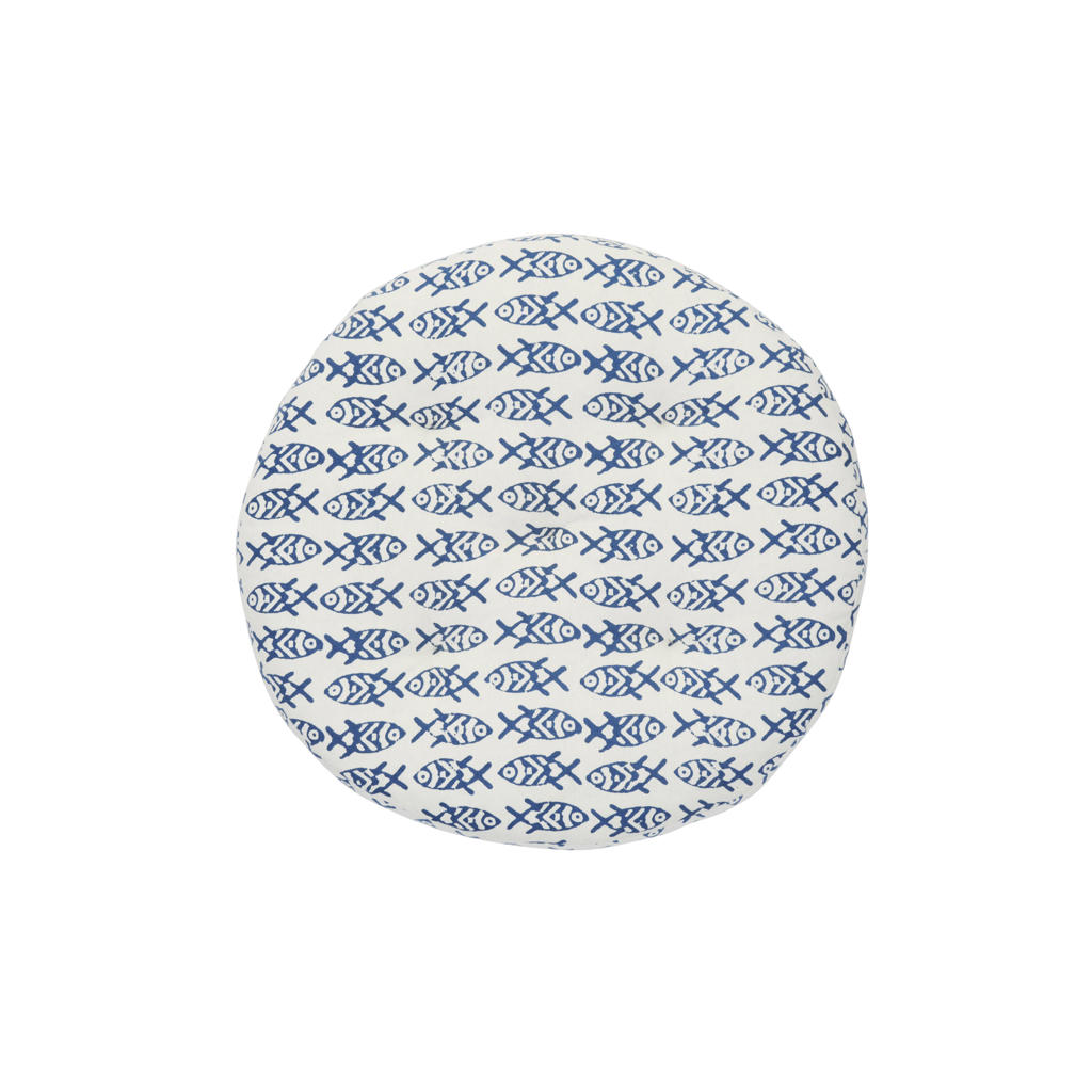 Madam Stoltz stoelkussen crème (Ø45 cm)