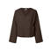 PIECES Curve gebreid vest Plus Size met wol - donkerbruin