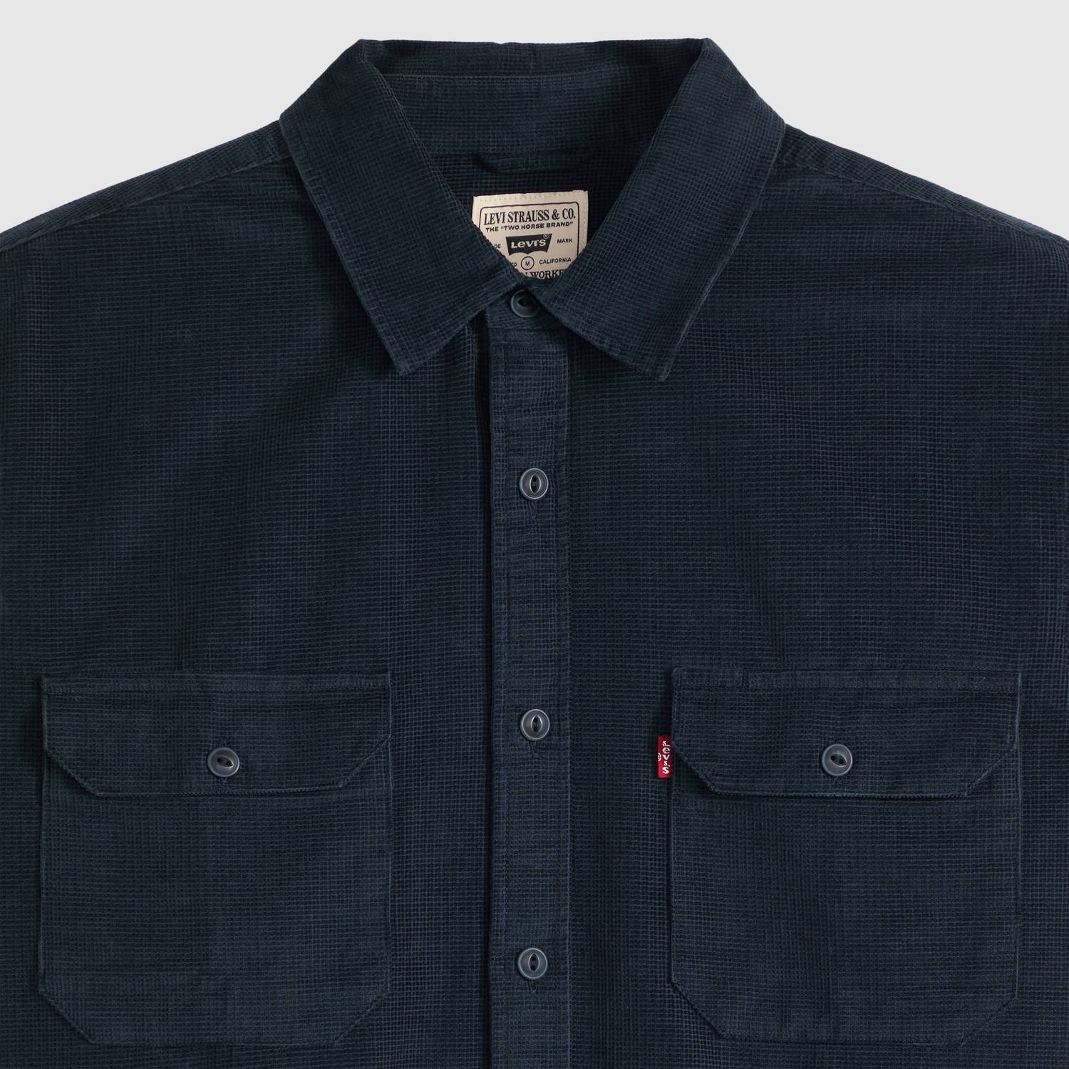 Levi's Jackson corduroy regular fit casual overhemd donkerblauw