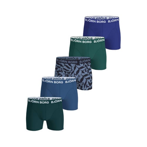 Björn Borg boxershorts groen/blauw (set van 5)