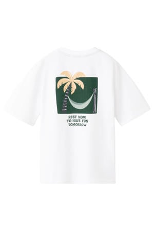 T-shirt met backprint - wit