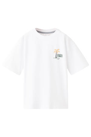 T-shirt met backprint - wit