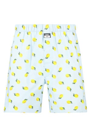 wijde boxershort met print - lichtblauw