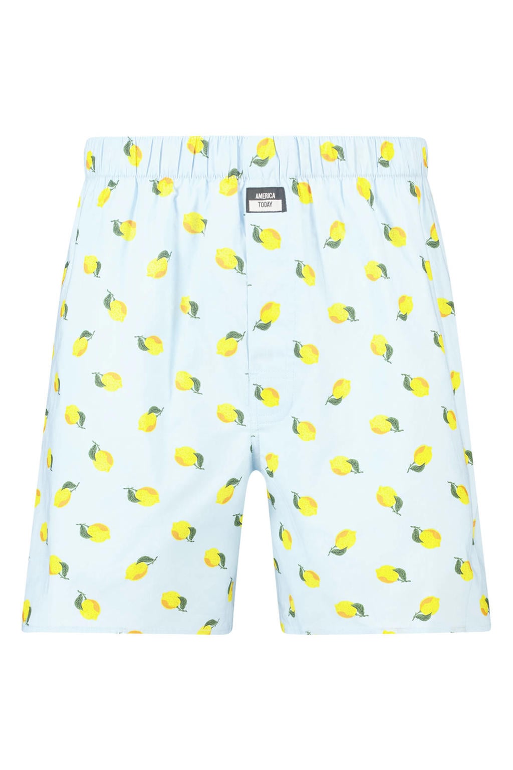 America Today wijde boxershort met print - lichtblauw