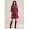 WE Fashion blousejurk met ceintuur en stippen - rood