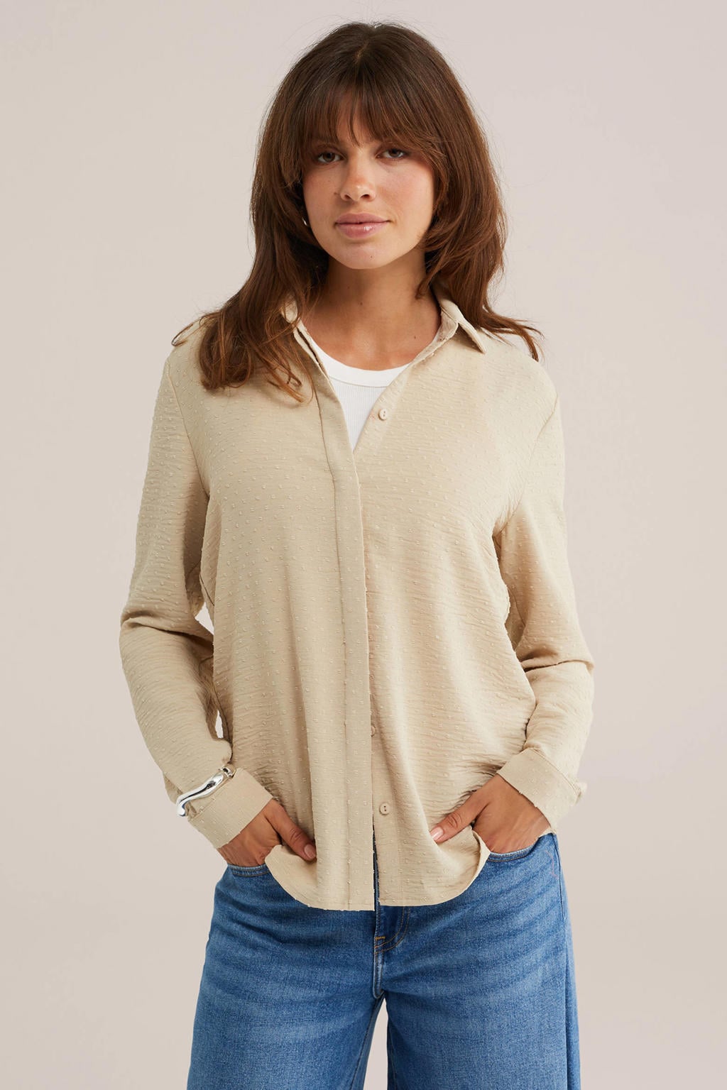 WE Fashion blouse - zand