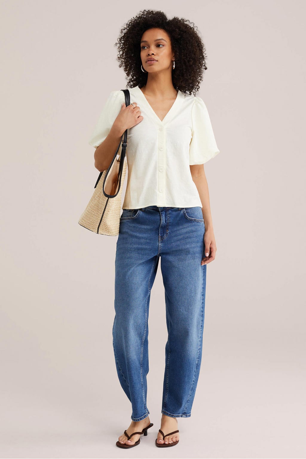 WE Fashion viscose blouse - ecru