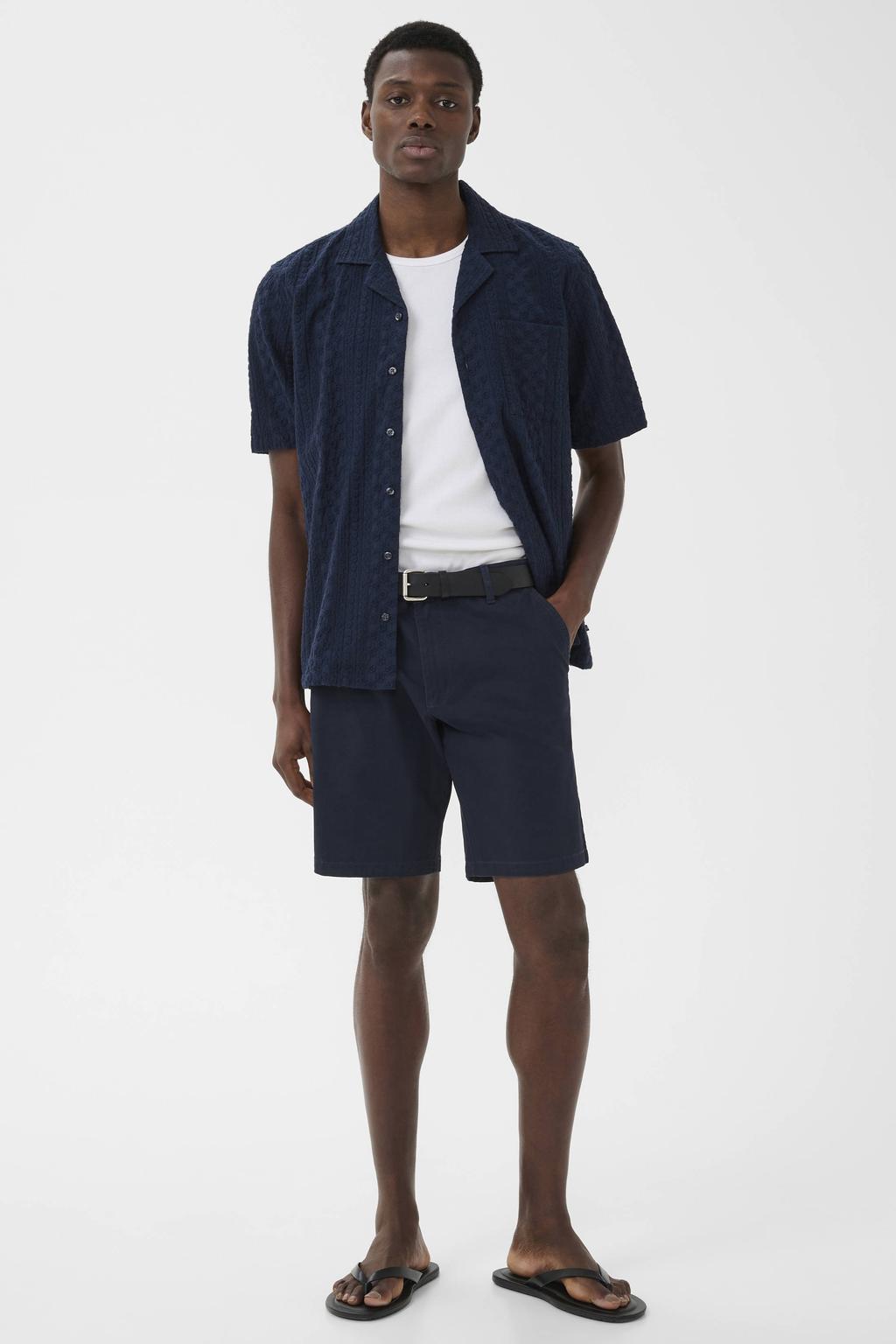 Matinique regular fit chino short - donkerblauw