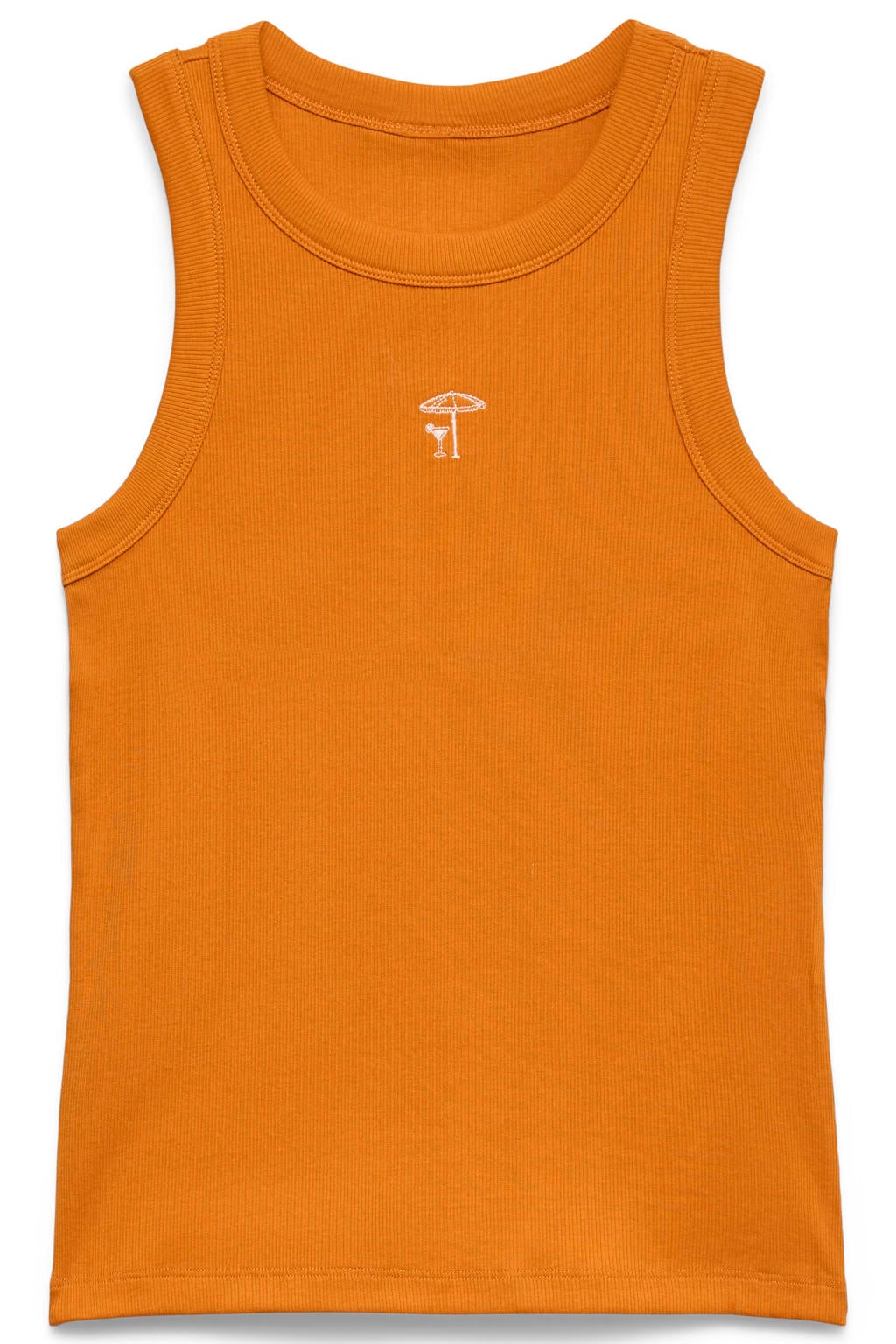 VERO MODA gebreide top met borduursels - oranje