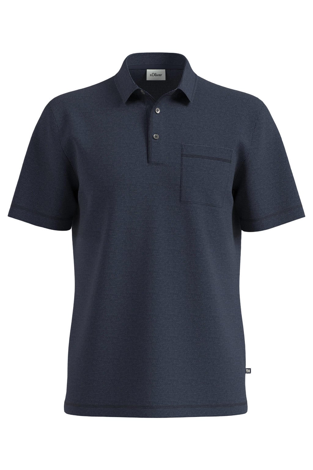 s.Oliver regular fit polo - marineblauw