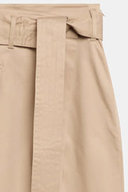 thumbnail: comma lyocell midi rok met ceintuur - beige