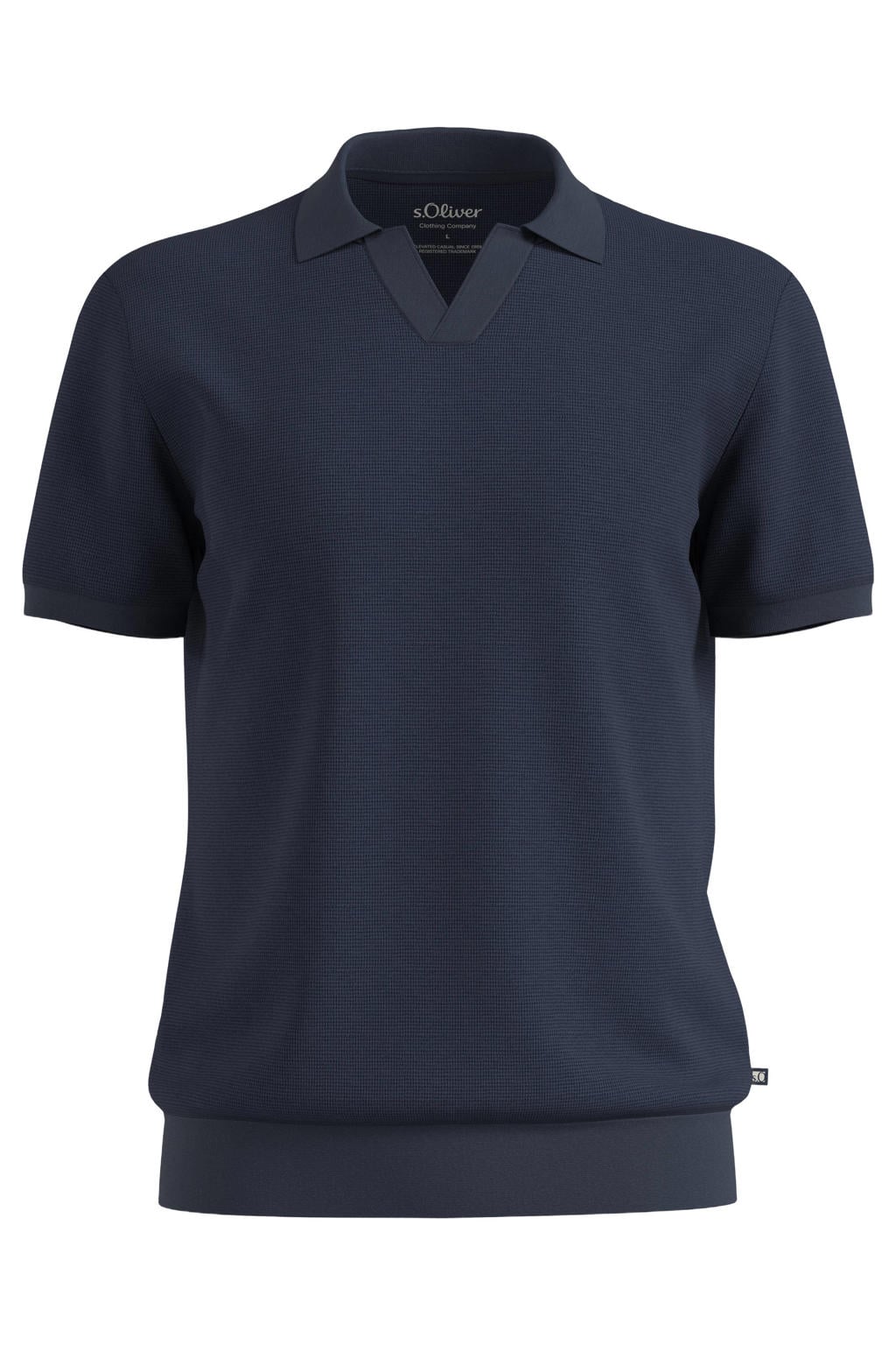 s.Oliver Big Size regular fit polo - blauwzwart
