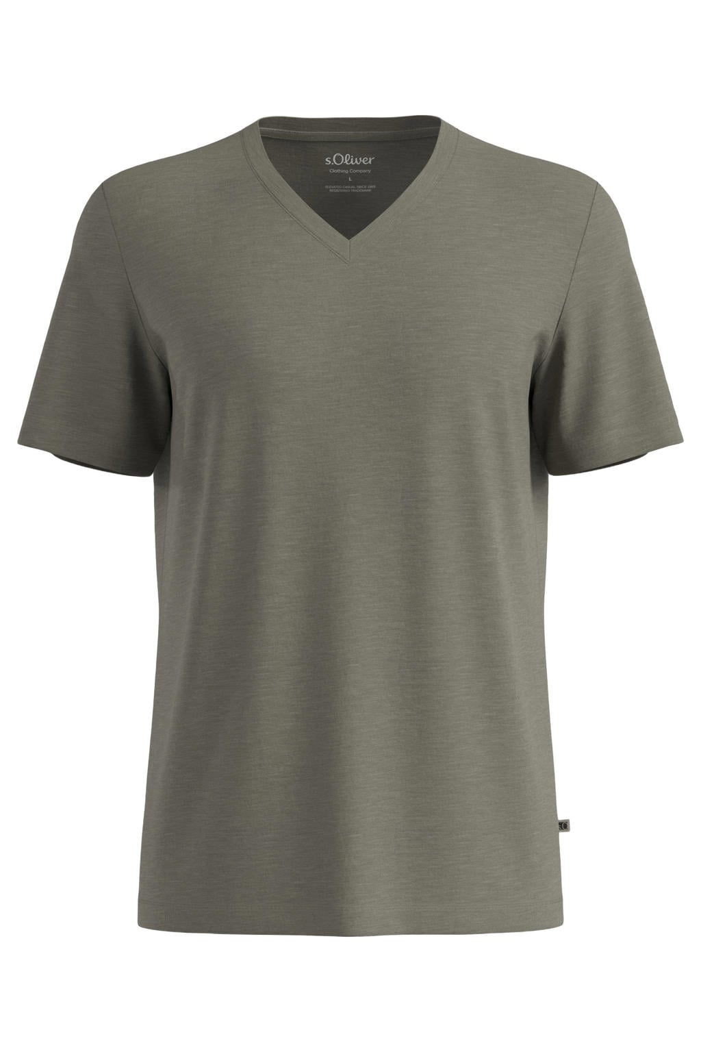 s.Oliver Big Size regular fit T-shirt - kaki