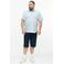 s.Oliver Big Size regular fit overhemd met print - lichtblauw