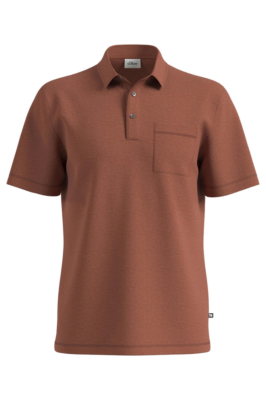 s.Oliver regular fit polo - bruin