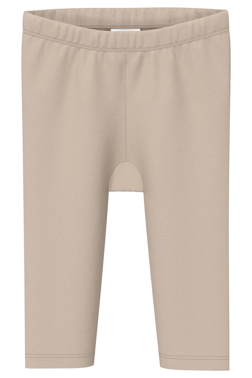 Beige meisjes s.Oliver legging van stretchkatoen met elastische tailleband en effen