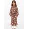 s.Oliver gebreide casual broek met print - donkerbruin