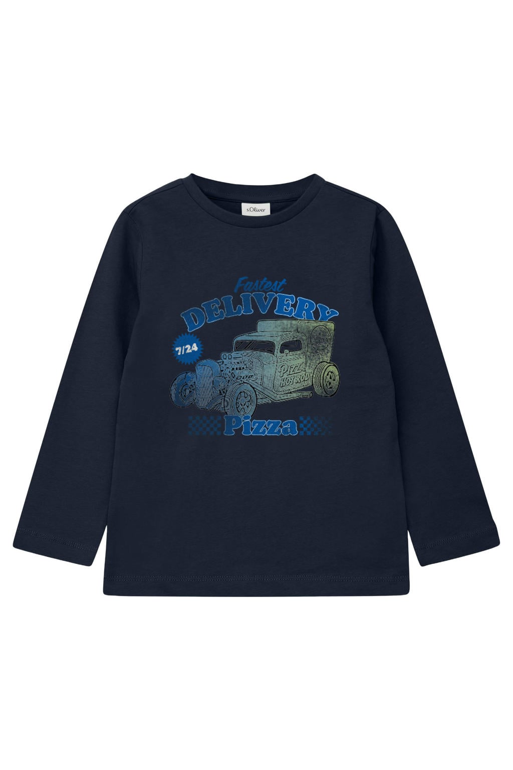 s.Oliver gestreepte longsleeve - donkerblauw