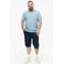 s.Oliver Big Size regular fit polo - lichtblauw