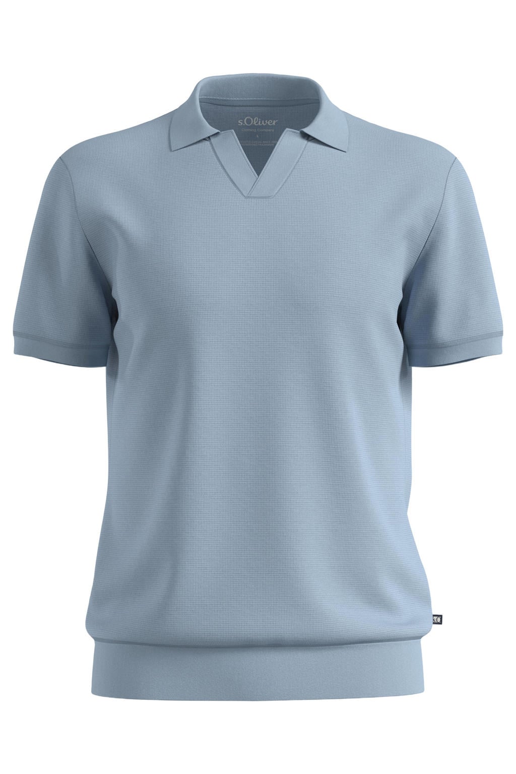 s.Oliver Big Size regular fit polo - lichtblauw