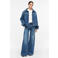 comma wide leg jeans - mediumblauw