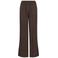 ROUGE EDIT wide leg casual broek met plooien - donkerbruin