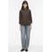 ROUGE EDIT geruite blouse - donkerbruin