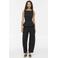 VILA top met peplum en krijtstreep - zwart